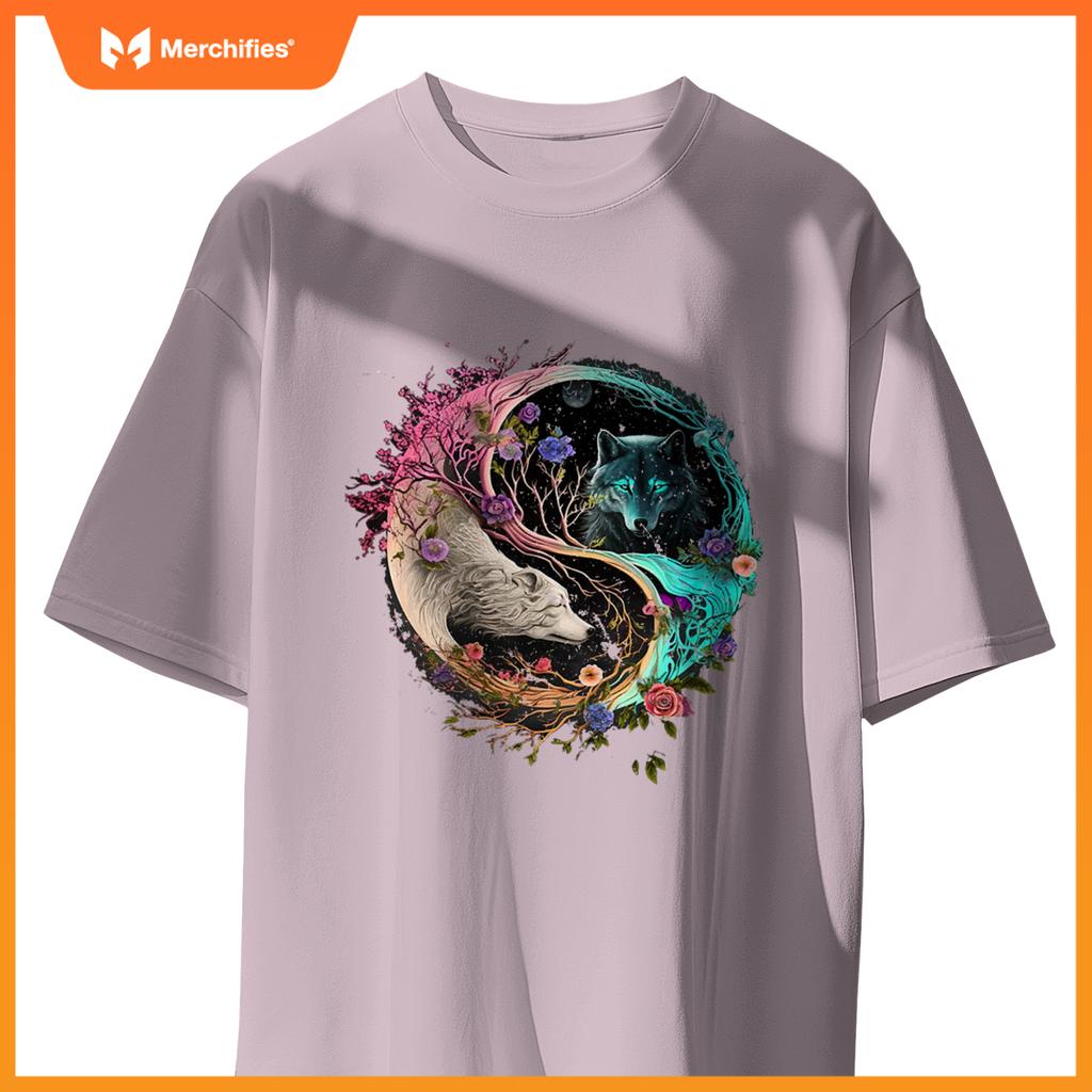 Yin Yang With A Dog And Wolf T-Shirt