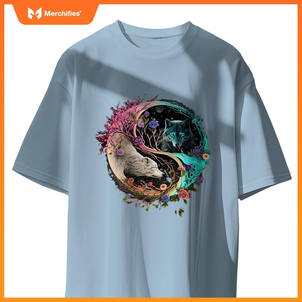 Yin Yang With A Dog And Wolf T-Shirt