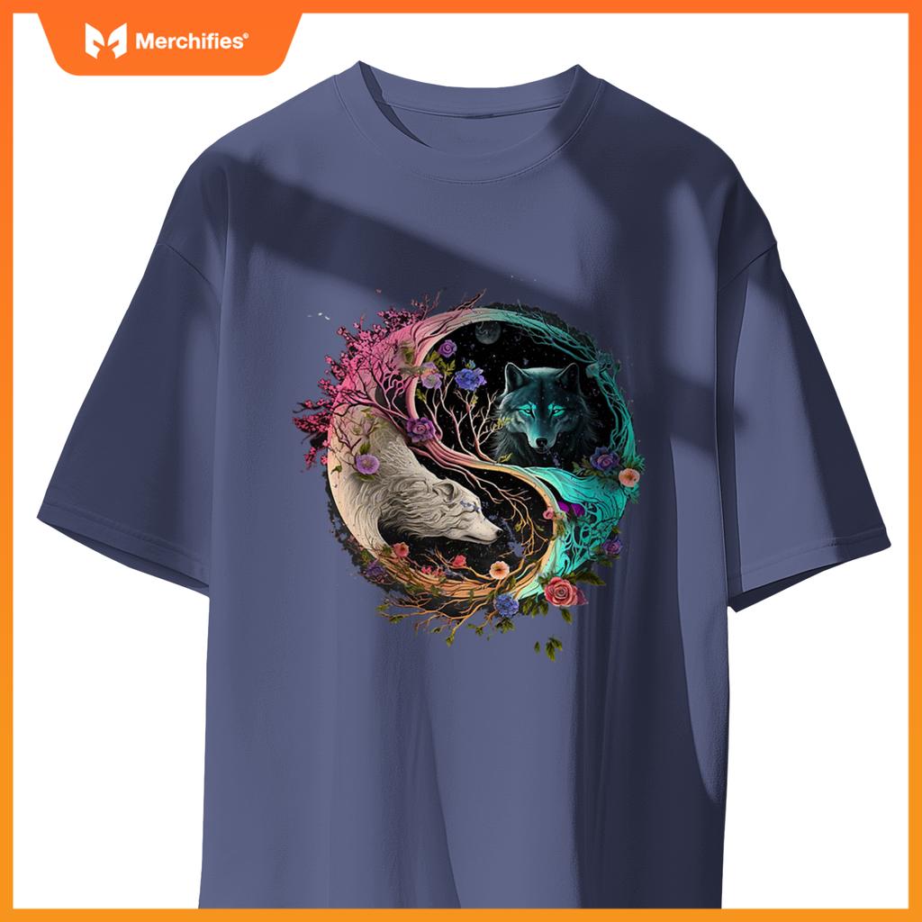 Yin Yang With A Dog And Wolf T-Shirt