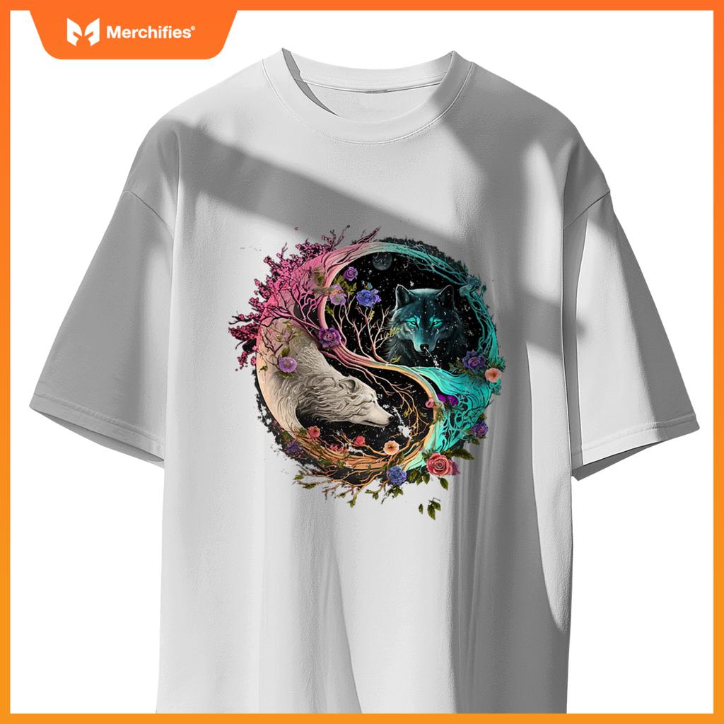 Yin Yang With A Dog And Wolf T-Shirt