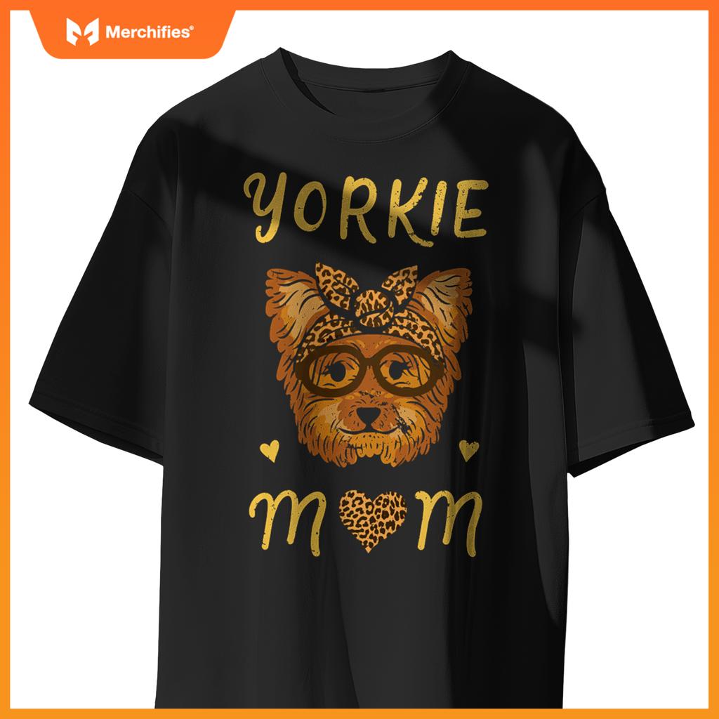 Yorkie Mom Dog Lover Fur Mama Mors Day Pullover T-Shirt