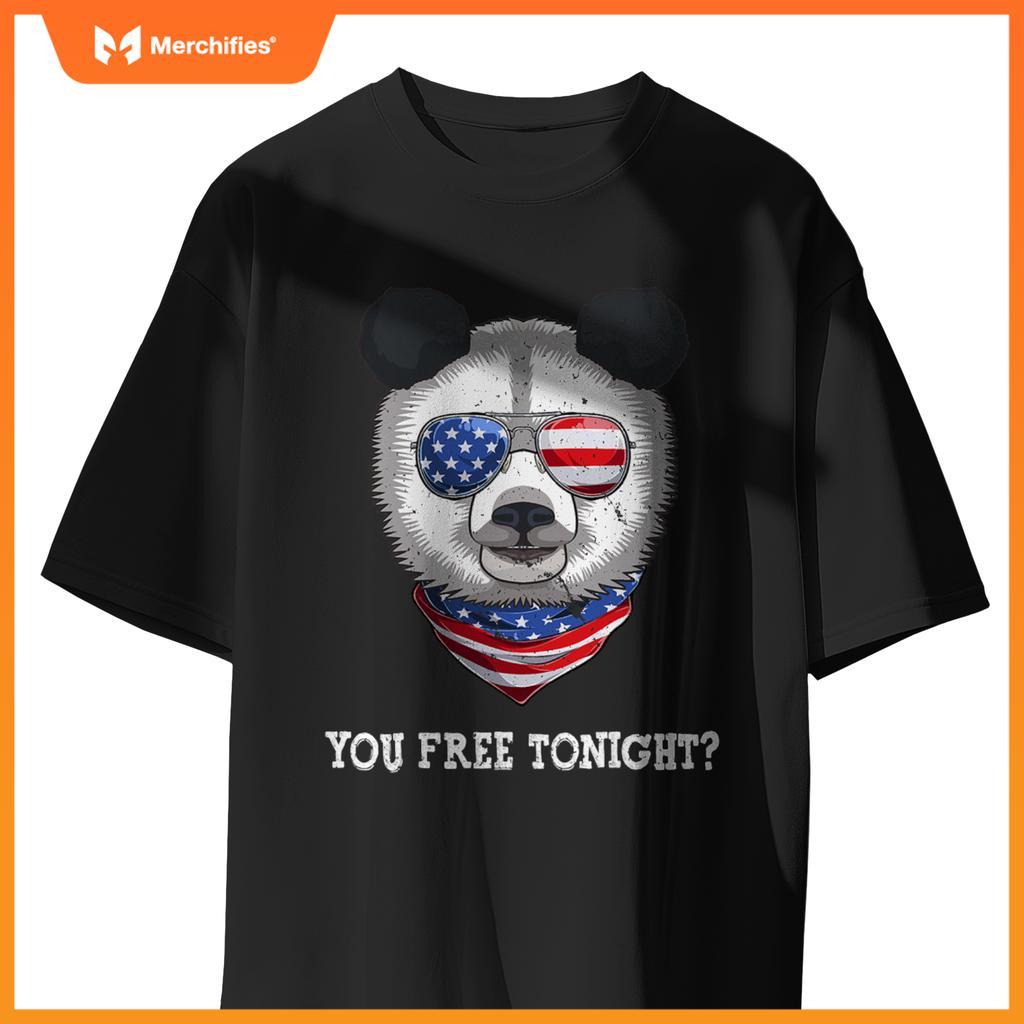 You free tonight usa flag patriotic panda sunglusses T-Shirt