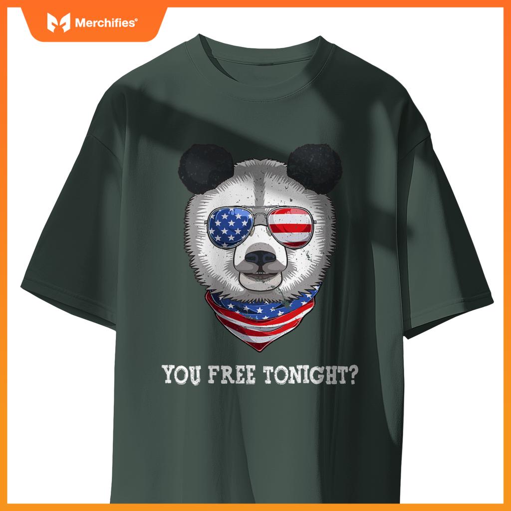 You free tonight usa flag patriotic panda sunglusses T-Shirt