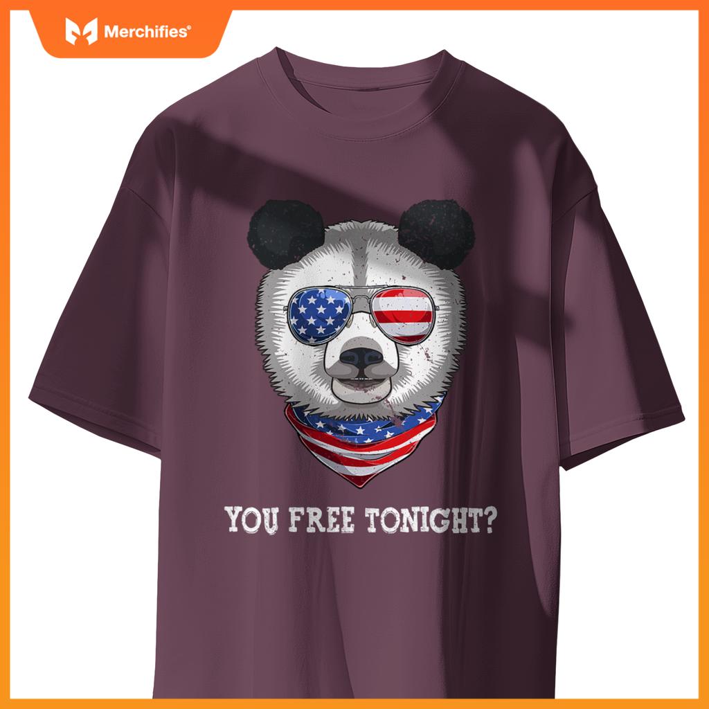 You free tonight usa flag patriotic panda sunglusses T-Shirt