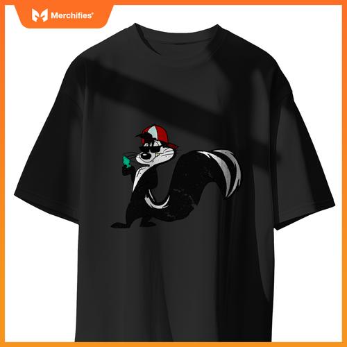 Cool Skunk With Car Fresher Stink Animals T-Shirt