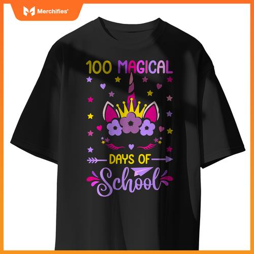 100th Day of School Unicorn 100 Magical Days Teacher Girls