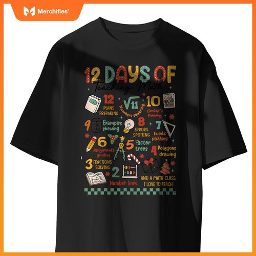 12 Days of Teaching Math Christmas Math Teacher Funny
