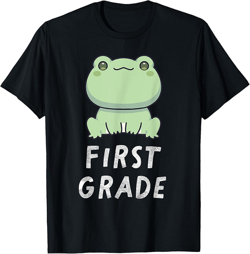 1st Grade Frog Back To School Student Teacher T-Shirt