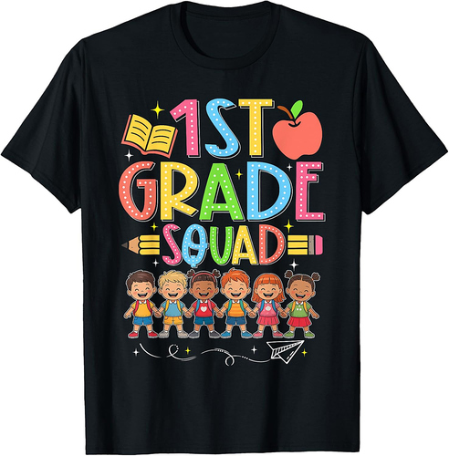 1st Grade Squad Shirt Back to School Teacher Kids Matching T-Shirt