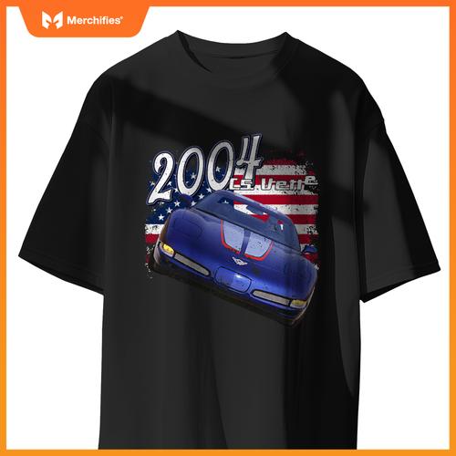 2004 04 C5 Z06 Vette Stingray Blue Red Supercar Sports Car T-Shirt