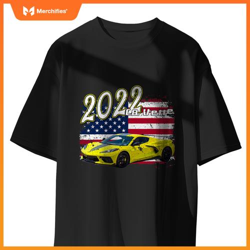 2022 22 C8 Z06 Zr1 Vette Stingray Yellow Supercar Sports Car T-Shirt