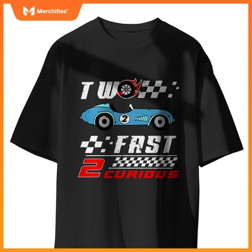 2nd Birthday Race Car Two Fast 2 Year Old Bday Boys Girls T-Shirt