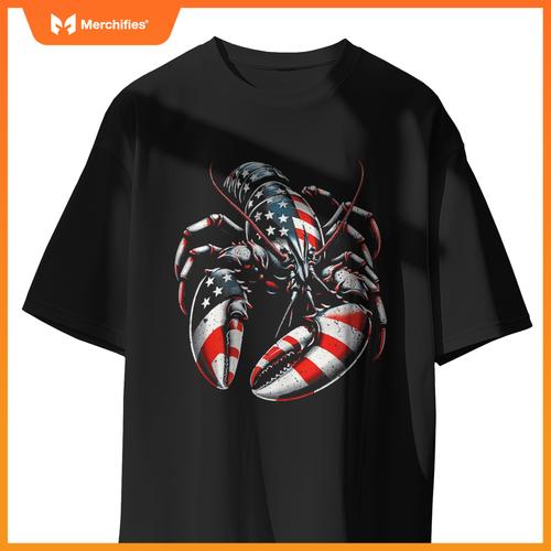 4th Of July Lobster Lovers USA Flag American Patriotic T-Shirt