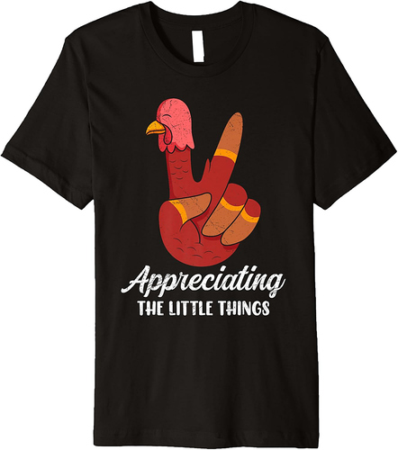 Thanksgiving Party Appreciating The Little Things Turkey T-Shirt
