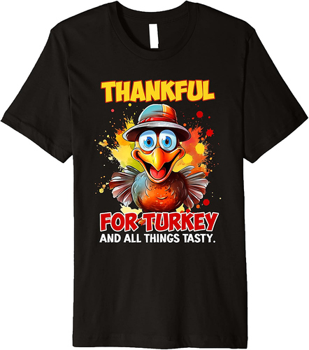 Thanksgiving Party Thankful for Turkey Crazy Turkey Premium T-Shirt