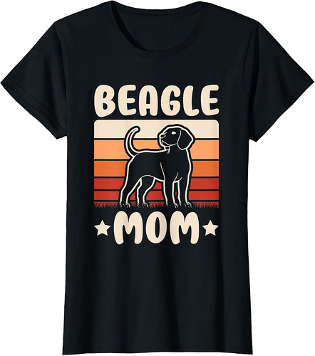 Beagle Mom Retro Beagle Lover Mommy Women T-Shirt