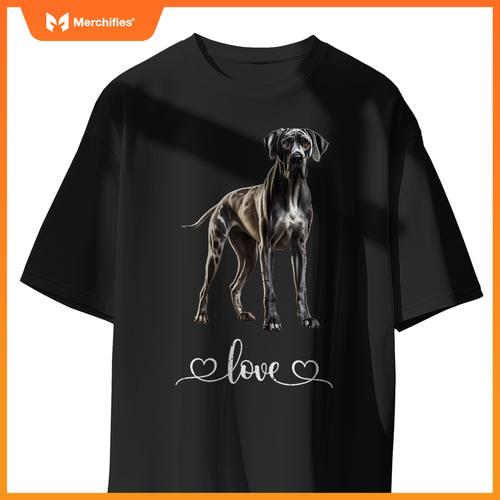 Adorable Great Dane Dog Lover Graphic Tee Design Dog T-Shirt