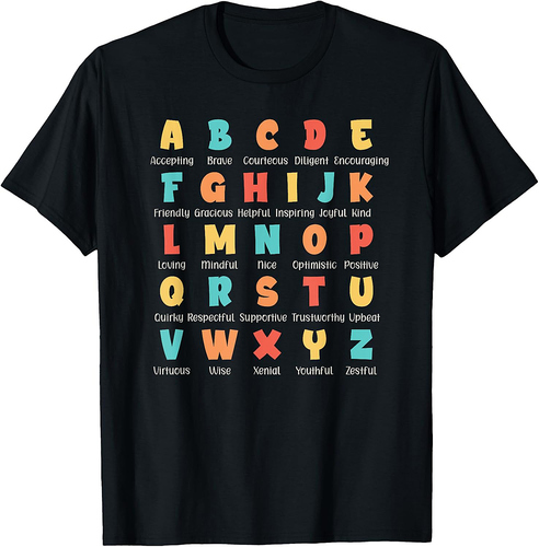 Alphabet Back To School Teacher Motivational T-Shirt