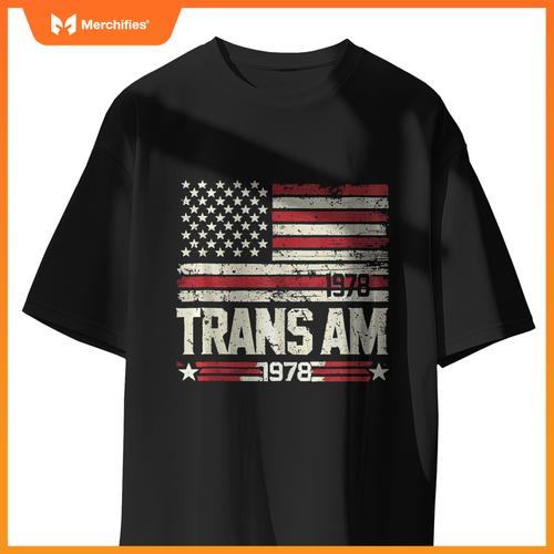 American Flag Jersey Style 78 Trans Am 1978 Muscle Car T-Shirt