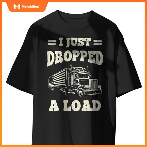 American Flag Semi Truck Driver Trucker T-Shirt