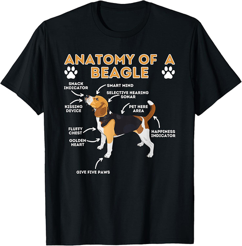 Anatomy Of A Beagle Funny Beagle Dog Lover Pet Owner T-Shirt