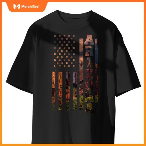 Arizona State Flag Gift American USA Flag Country Patriotic T-Shirt