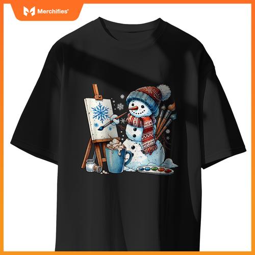 Artist Snowman Painter Art Lover Teacher Student Christmas