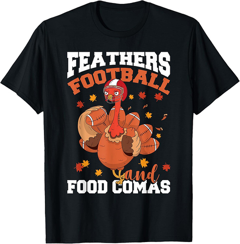 Funny Thanksgiving Football Turkey T-Shirt