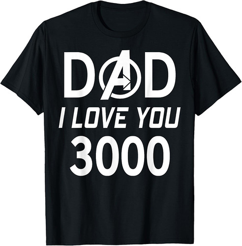 Marvel Dad I Love You 3000 Avengers Logo Father's Day T-Shirt