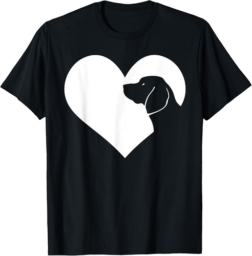 Beagle Dog Heart Silhouette Beagle T-Shirt