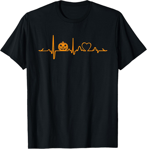 Pumpkin Heartbeat Halloween T-Shirt