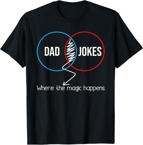 Dad Jokes Where The Magic Happens  Funny Father Daddy T-Shirt