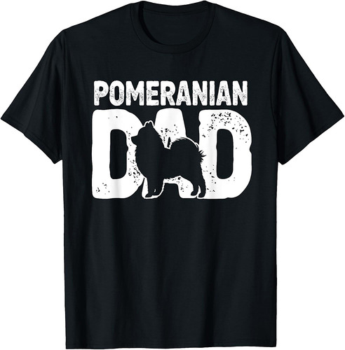Pomeranian Dad Dog Lover Funny Pom Dog Owner Father Daddy T-Shirt