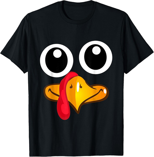 Thanksgiving Turkey Face Cute T-Shirt