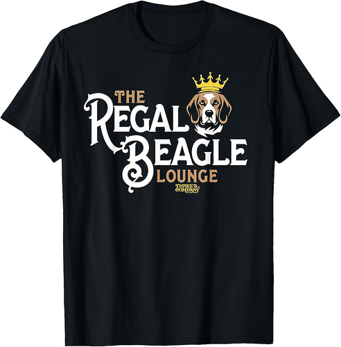 The Regal Beagle Pub Three's Company Retro Dog Crown Men Women Girls T-Shirt