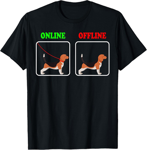 Beagle Online Offline T-Shirt