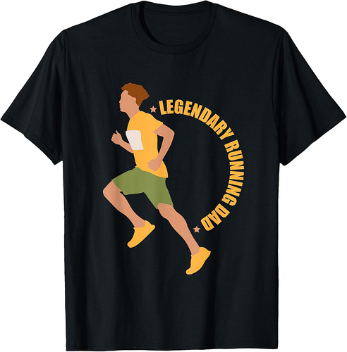 Legendary Running Dad Father Daddy Jogging Papa Father's Day T-Shirt