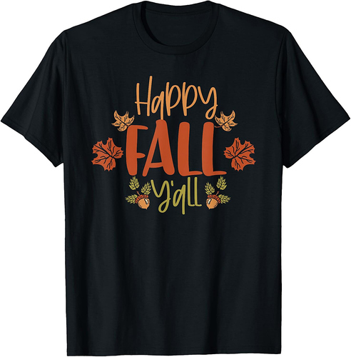 Happy Fall Y'all Fall Turkeys Happy Thanksgiving T-Shirt
