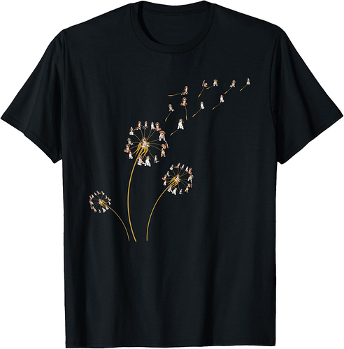 Beagle Dogs Dandelion Flower Dog Lovers Animal Lovers Women T-Shirt