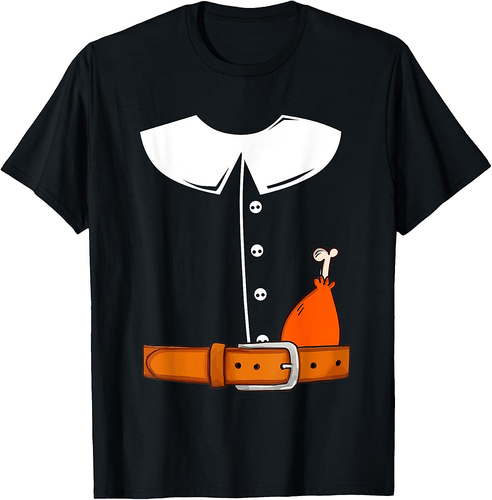 Pilgrim Costume Collar Thanksgiving Turkey Day Men Boys T-Shirt
