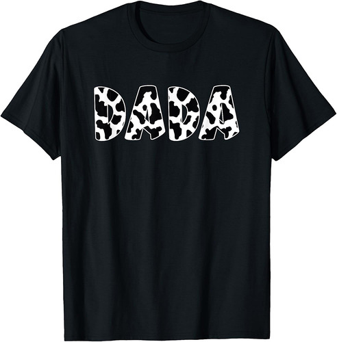 Dada Cow Print Cow Pattern Father's Day T-Shirt