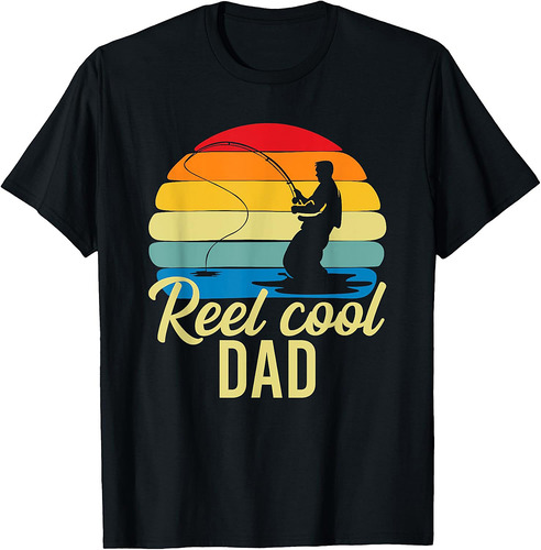 Reel Cool Dad Fishing Papa Father's Day Fisherman T-Shirt