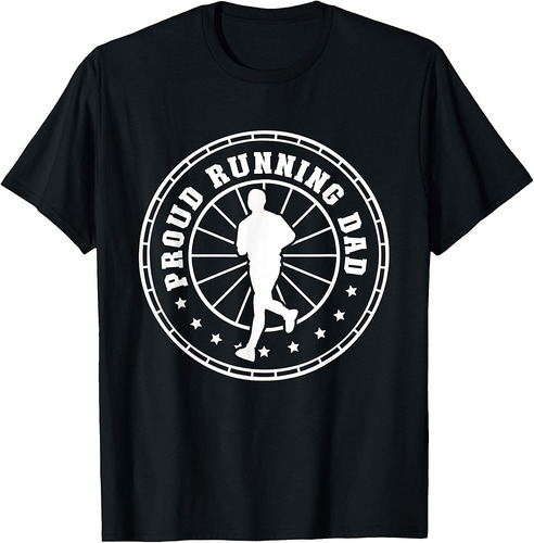Proud Running Dad Daddy Jogging Father Papa Father's Day T-Shirt
