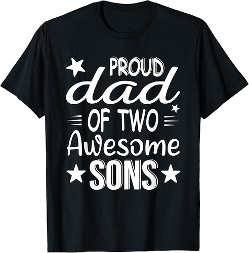 Men Dad Of 2 Boys Two Sons Father's Day T-Shirt