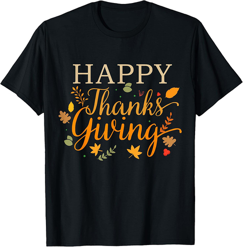Happy thanksgiving autumn fall leaves for holiday season T-Shirt