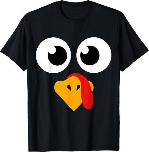 Thanksgiving Shirts Turkey Face Women Men Boys Girls T-Shirt