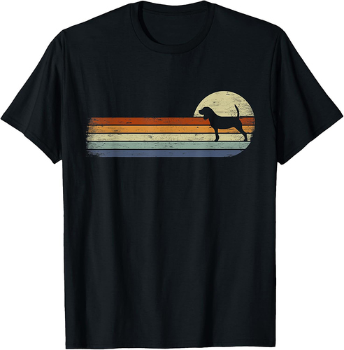 Beagle Dog Lover Gifts Retro Vintage Silhouette T-Shirt