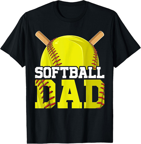 Softball Dad Hobby Lover Player Softballer Softball Father T-Shirt