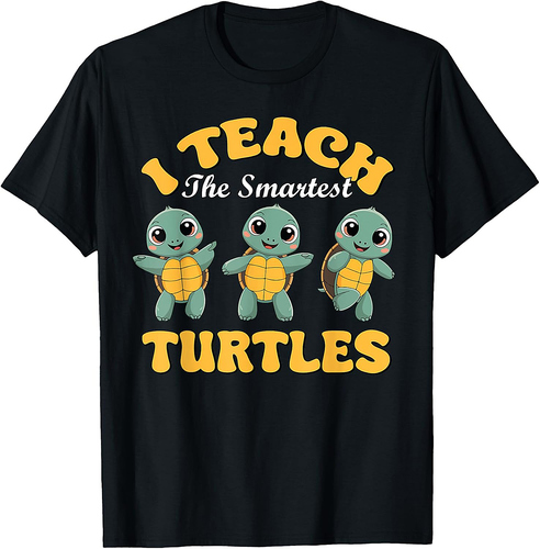 I Teach The Smartest Turtles Thanksgiving Proud Teacher Job T-Shirt