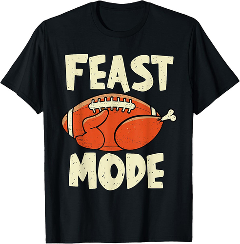 Funny Thanksgiving Football Turkey Player Men Women T-Shirt
